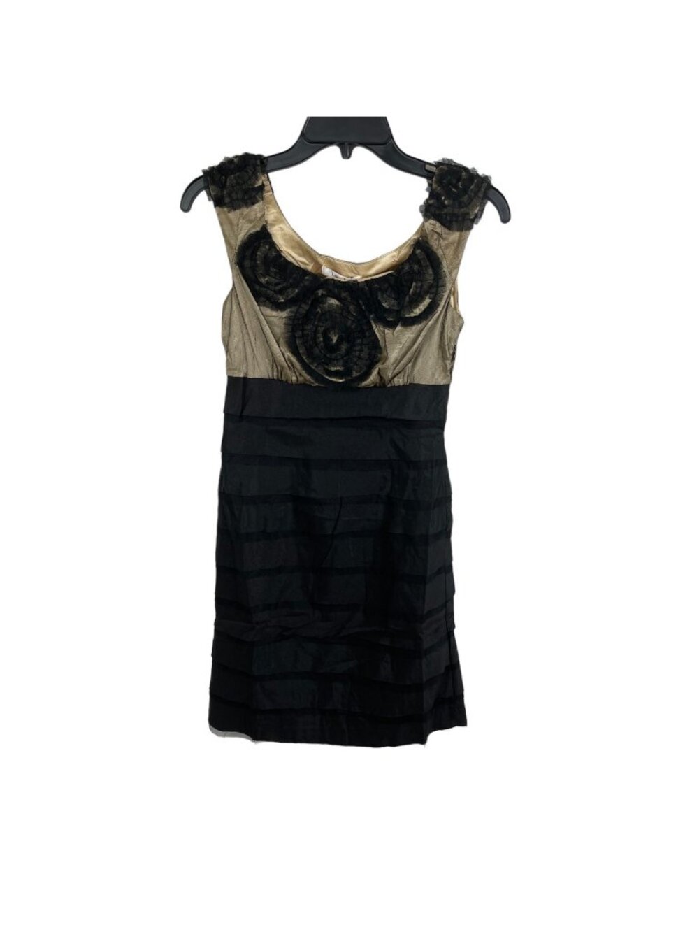 Lucy & Co Women Mini Ruffle Layer Cocktail Party Sleeveless Dress Size S